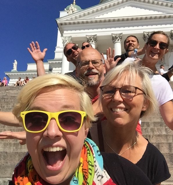 Gruppbild personal på resa till Helsingfors