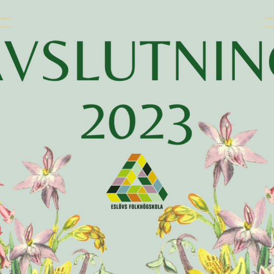 Poster avslutning 2023 med blommor