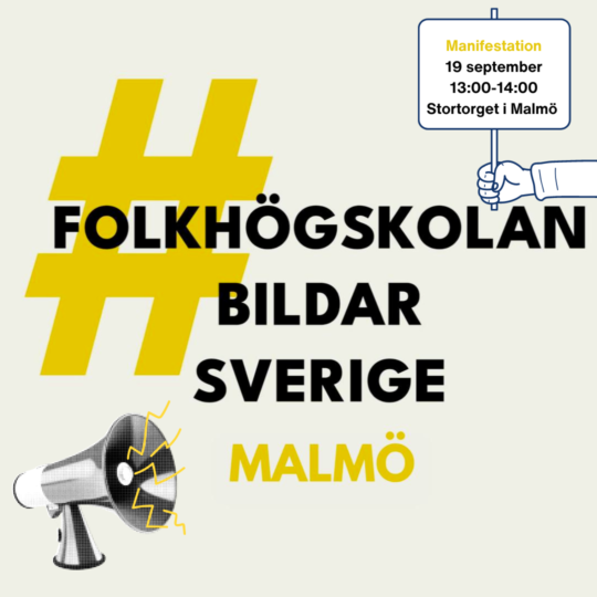 Poster manifestation för folkhögskolan